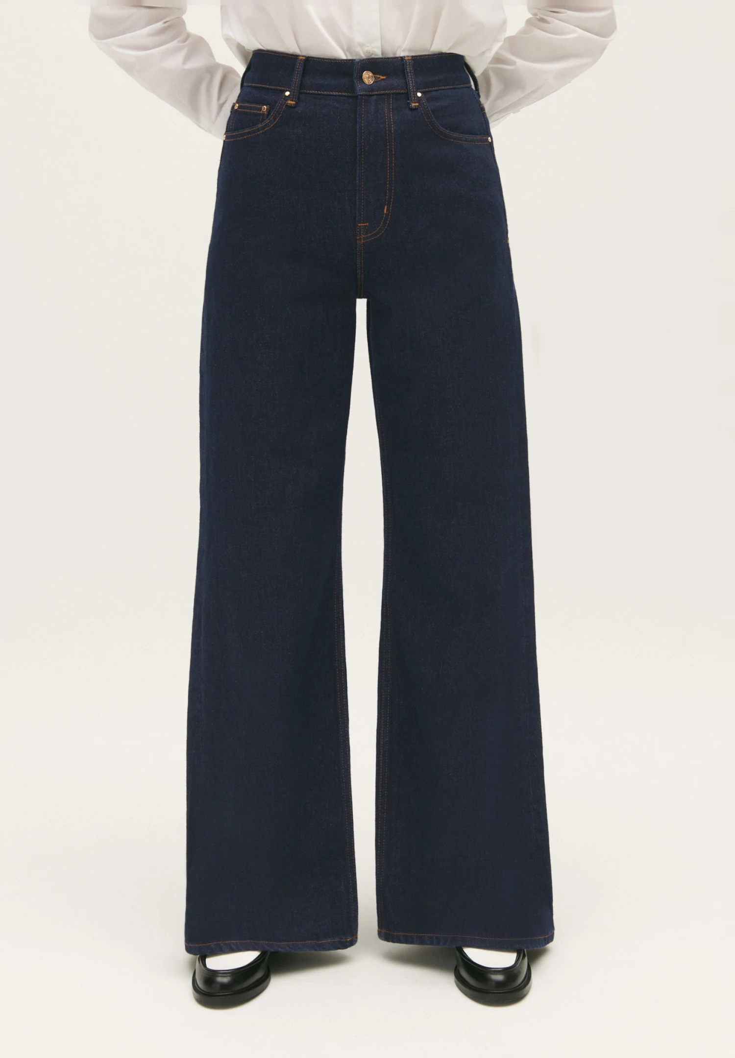 CLAUDIE PIERLOT Pandore - Jean Flare - Denim Brut 3 CLAUDIE PIERLOT Pandore - Jean Flare - Denim Brut