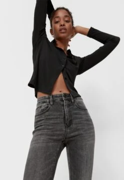 Stradivarius Mit Hohem Bund - Jean Slim - Dark Grey 10 Stradivarius Mit Hohem Bund - Jean Slim - Dark Grey -Mode Soldes 291eb73e1729421bb435bfd41d74185c