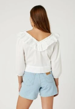 Wrangler Western Frill - Blouse - Worn White -Mode Soldes 2fda4e08c7c744fb9213fe9470444e2d