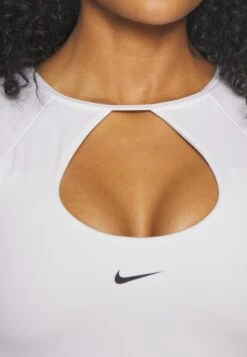 Nike Performance Bra Crop - T-Shirt À Manches Longues - White/Black -Mode Soldes 332b873a944241b5b99fd137052acfa5