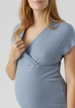 Mamalicious 2-In-1 Mlbrynna - T-Shirt Basique - Ashley Blue -Mode Soldes 40fde8dbf19a4f3d9c9355adcc861771