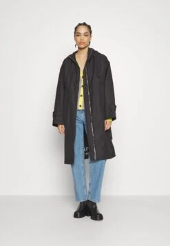 Marc O'Polo Coat Long Padded Fixed Hood Zipper Drawstring Waist - Parka - Black -Mode Soldes 4b195ff08f3f4b0a8475249b7893b66f