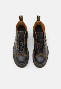 Dr. Martens Church Quad Unisex - Boots À Talons - Black Vintage Smooth -Mode Soldes 4c547927e6dd4e9eb265232ba6d55c84