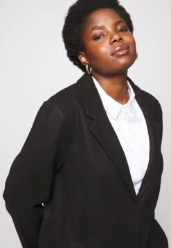 Vero Moda Curve Vmcpop Coat - Manteau Classique - Black -Mode Soldes 90f9330f668f4dfe9d879f8e201d1680