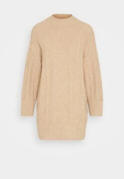 Even&Odd Perkin Ausschnitt Mini Strickkleid - Robe Pull - Tan -Mode Soldes 9608bdd0d6744137b9e43bb7b918d0ee