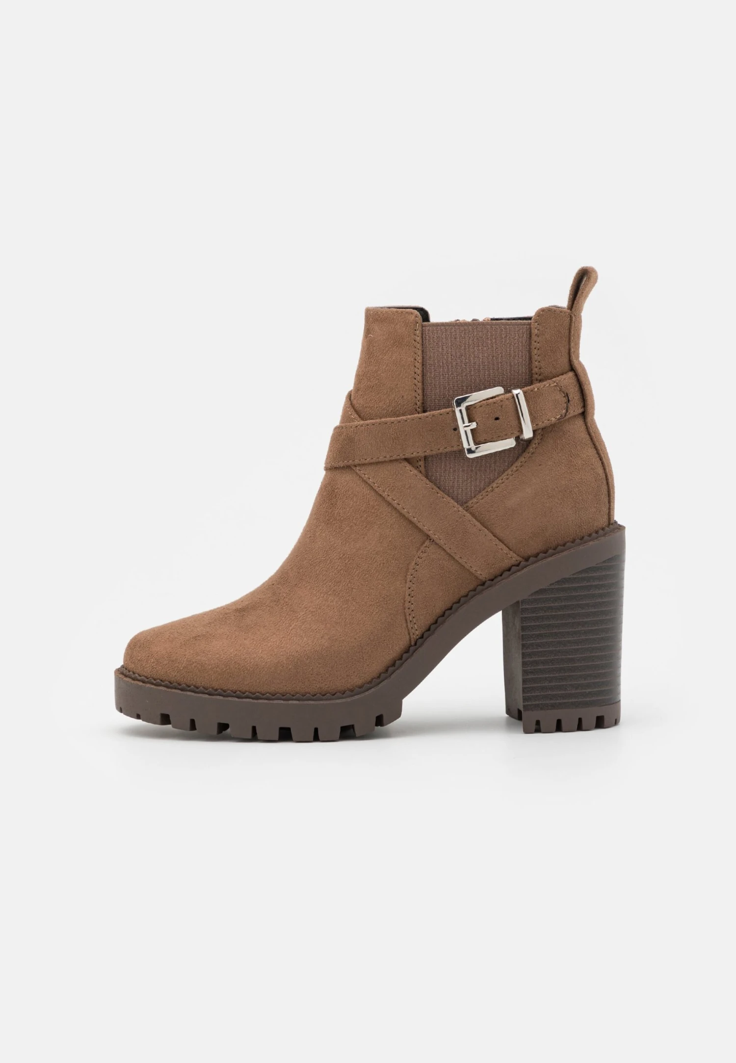 Bottines À Talons Hauts - Taupe 4 Bottines À Talons Hauts - Taupe - Image 2