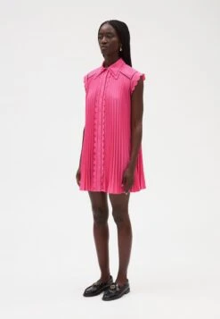 CLAUDIE PIERLOT Ramo - Robe Chemise - Bubble Gum -Mode Soldes d49e260f2f704087952c3af2f306d268