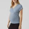 Mamalicious 2-In-1 Mlbrynna - T-Shirt Basique - Ashley Blue -Mode Soldes e21e04bb5d604899afca3dc5a66ac1dc