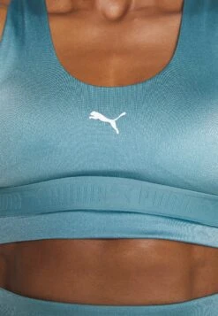 Puma Mid Impact Strong Shine Bra - Brassières De Sport À Maintien Normal - Bold Blue -Mode Soldes f44d4a7d59f441c0a5d1af420710b7b1